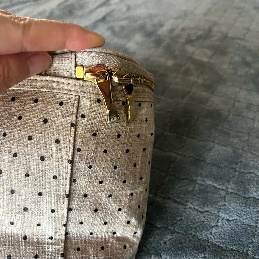 Kate Spade Tan Dotted‎ insulated lunch Bag